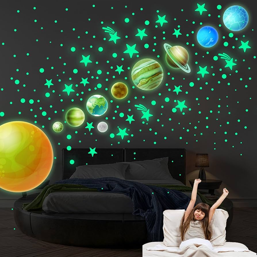 Glow In The Dark Stars - Ceiling Wall Stickers for Kids Room