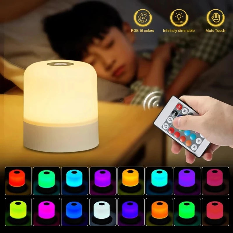 Color Changing Touch Lamp - LED Bedside Night Light