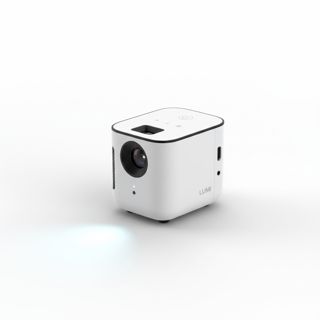 Portable mini projector white background