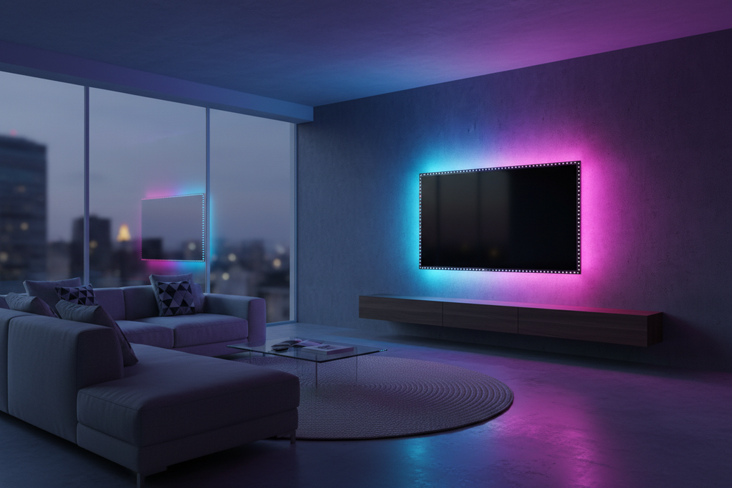 LED Strips Behind TV